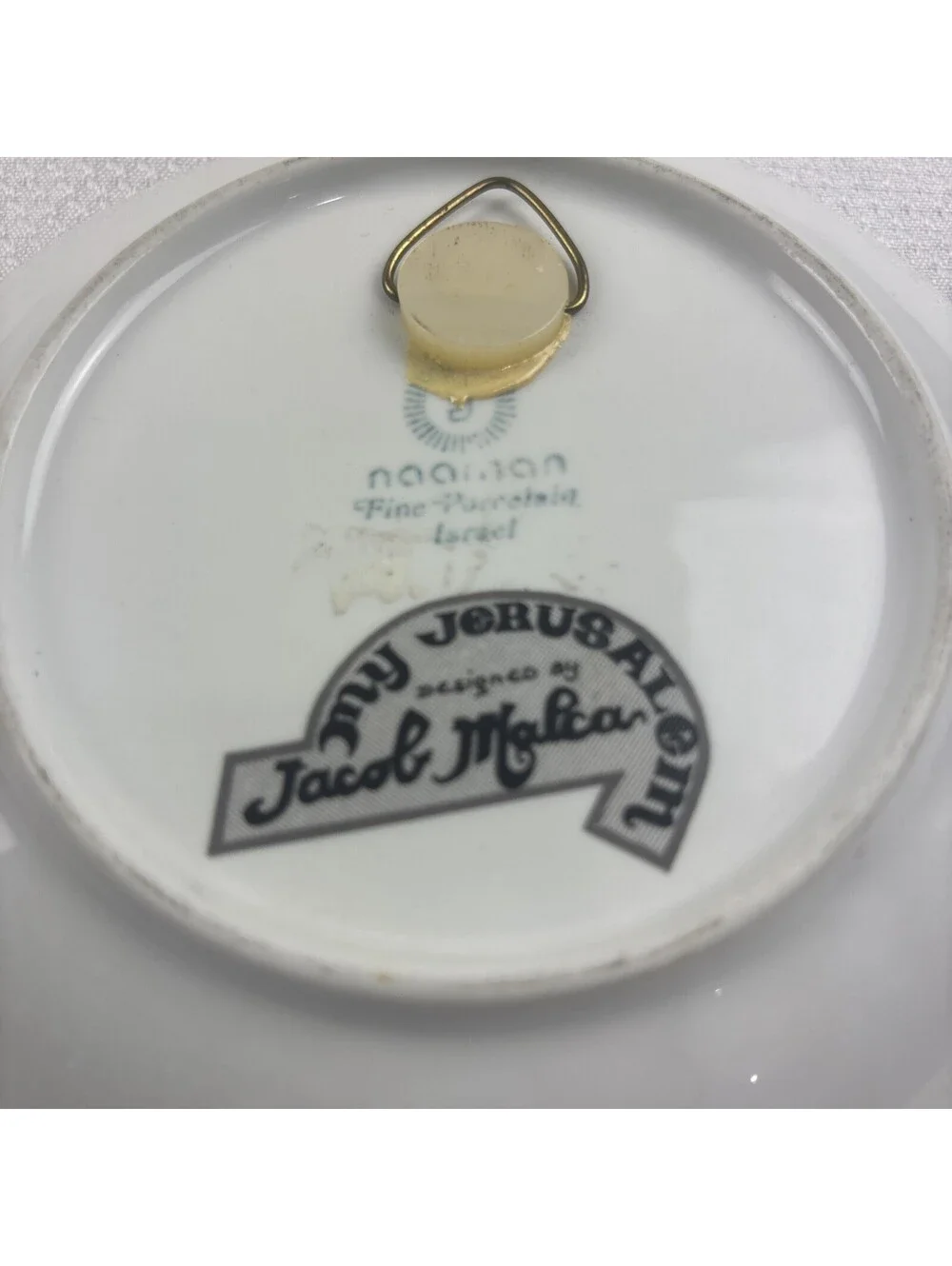 Vintage Jacob Malka Naaman Israel My Jerusalem Decorative Ceramic Wall Plate Art